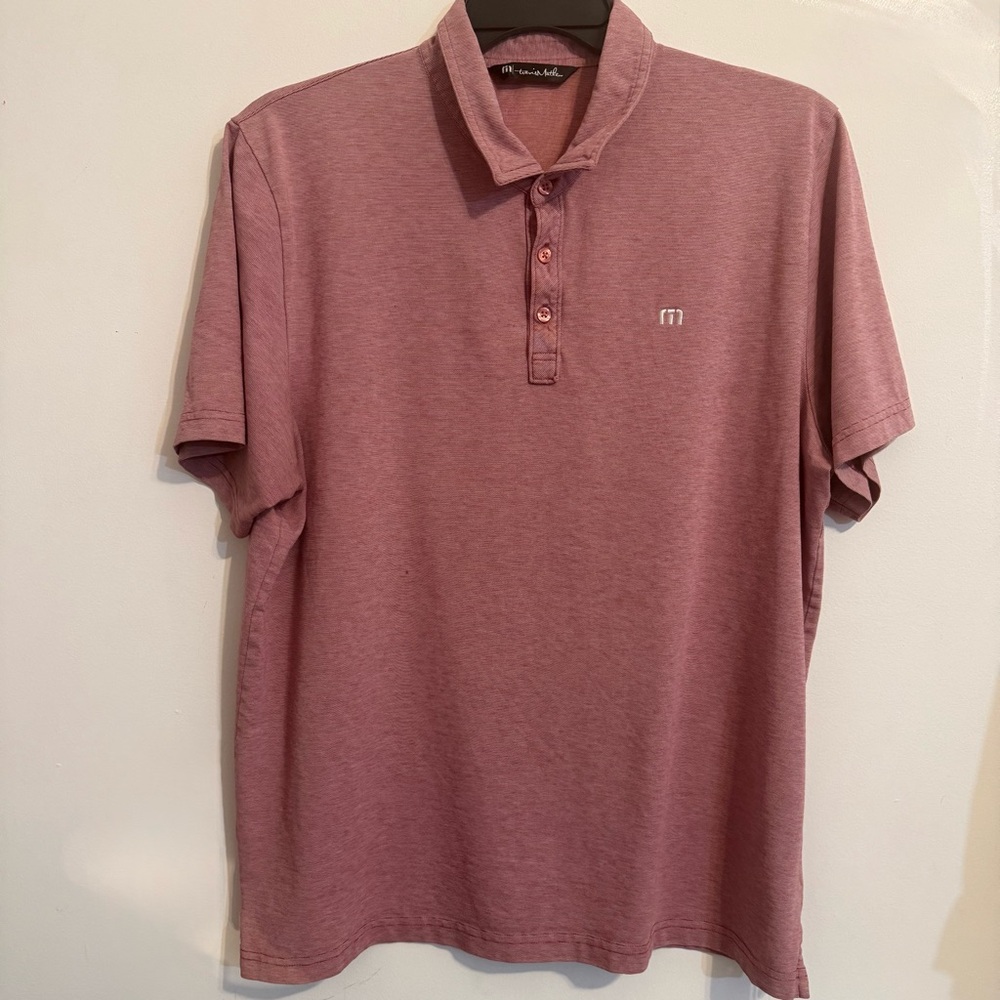TravisMathew Polo Men’s XXL Pima Cotton Blend Golf Shirt Burgundy 1MM211